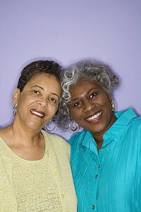 Women smiling