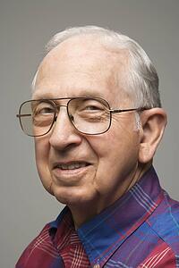 Portrait of elderly man smiling