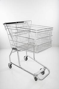 Still life of shopping cart
