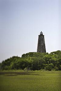 Bald Head Island lighthouse on Bald Head Island, North Carolina.
