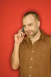 Man talking on cellphone