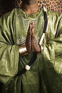 Man wearing traditional African clothing