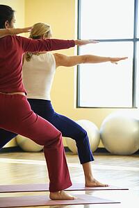 Women in yoga class