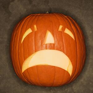 Wailing jack-o'-lantern.