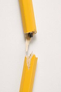 Wooden yellow pencil broken with lead exposed against white background