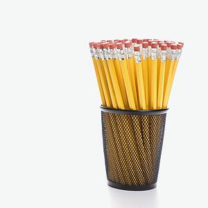 Group of pencils in pencil holder