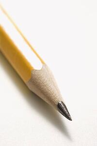 Close up of sharp pencil tip