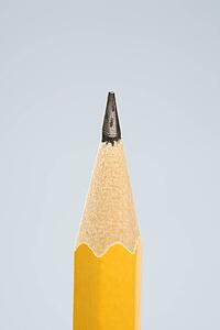 Close up of sharp pencil tip.