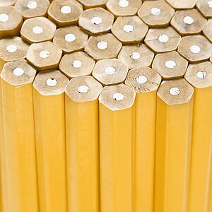 Close up of unsharpened pencils