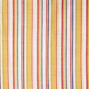 Close-up of woven vintage fabric with colorful stripes on cotton