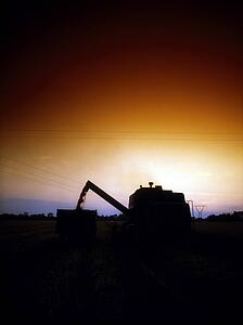 Combine harvester, Co Meath, Ireland