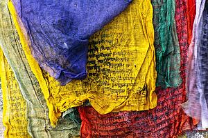 Buddhist Prayer Flags, Swayambhunath Temple, Nepal