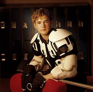 Portrait of a hockey player