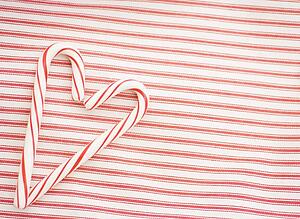 Two candy canes making a heart shape