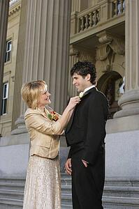 Groom with his mother