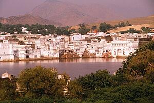 City on water, Pushkar, Rajasthan, India