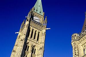 Peace Tower, Canadian Parliament Buildings, Ottawa, Ontario, Canada 