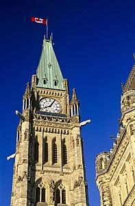 Peace Tower, Canadian Parliament buildings, Ottawa, Ontario, Canada