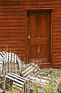 Lobster traps, Salvage, Newfoundland, Canada