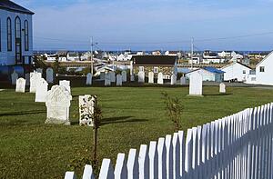 Cemetery of Memorial United Church, Bona Vista, Newfoundland, Canada