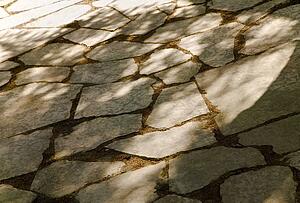 Detail of stone sidewalk
