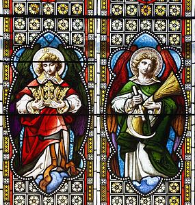 Stained glass in a church