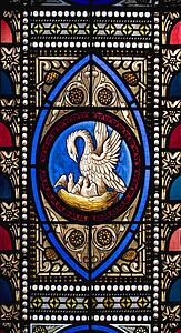 Stained glass window in a church
