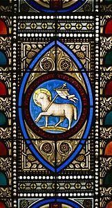 Stained glass window in a church