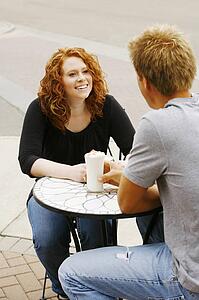 Couple sitting together