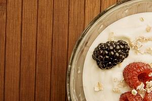 Bowl of yogurt and berries