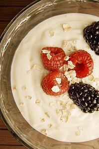 Bowl of yogurt and berries