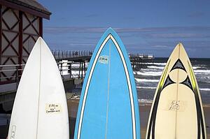 Surfboards for sale, Saltburn, England 