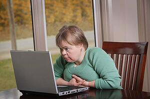 Woman with a laptop