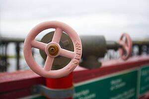 Red valve handles 
