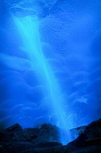 Waterfall in ice cave