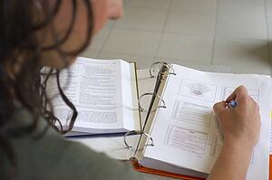 Woman studying her Bible