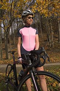 Cyclist on recreational trail 