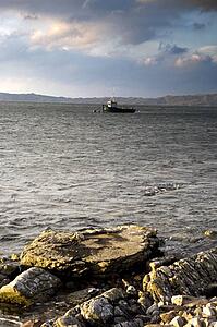 Boat in the water, Loch Sunart, Scotland