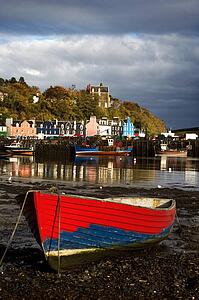 Rowing boat on the island of Tobermory, Scotland