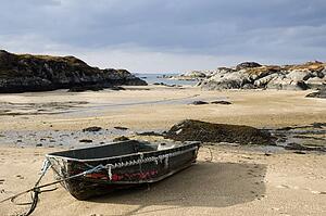A boat on the beach, Ardtoe, Highland, Scotland