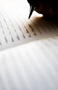 Writing in a journal