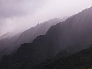 Side of a mountain, Napali Coast State Park, Kauai, Hawaii