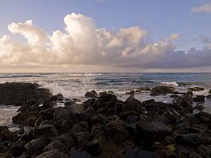 Rocks on the shore, Poipu, Kauai, Hawaii