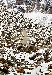 Snow covered rocks
