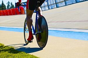 Biker on a track