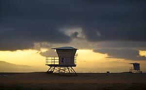 Lifeguard station on a beach