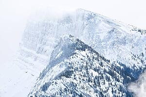 Snow covered mountains