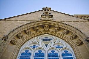 Windows on an historic building