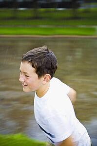 Boy running