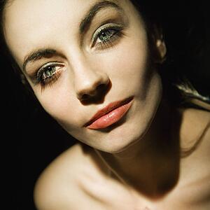 Close up of pretty bare woman